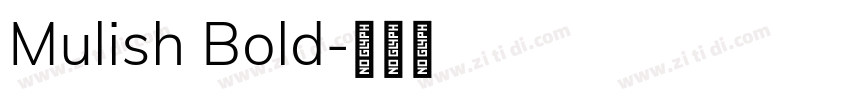 Mulish Bold字体转换